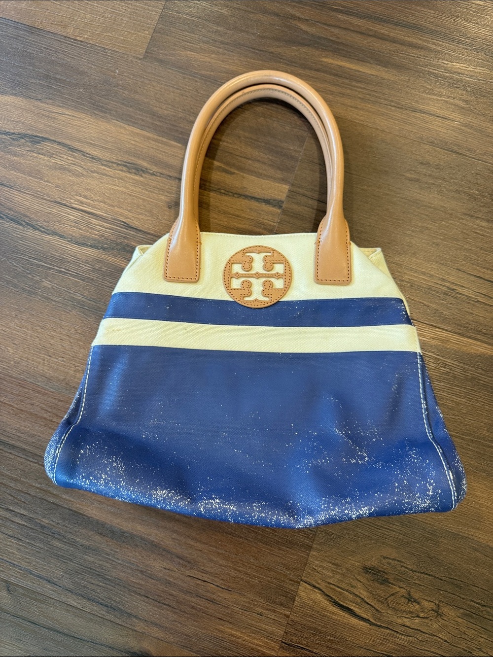 TORY BURCH Logo Mark Mini Beach Shoulder Bag Tote bag